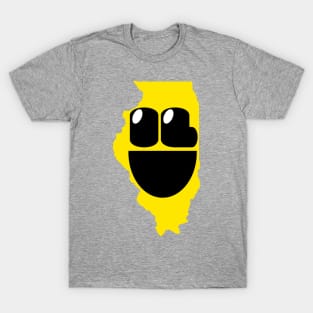 Illinois States of Happynes- Illinois Smiling Face T-Shirt